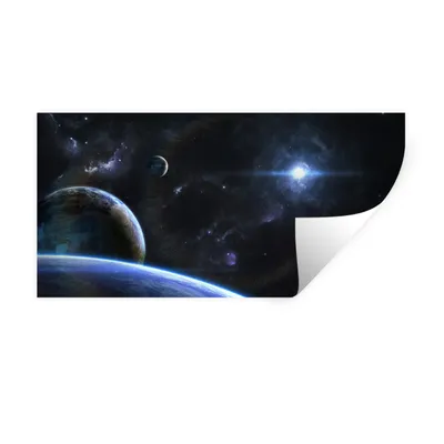 Produktbild von MuchoWow® Wandtattoo Wandsticker Wandaufkleber Sternplaneten 40x20 cm Selbstklebend und Repositionierbar - Aufkleber