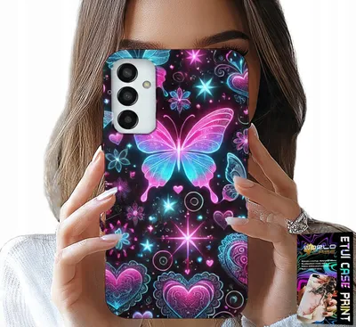 Image de Étui Pour Samsung Galaxy M23 - Étui Coloré En Forme De Coeur De Papillon