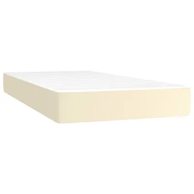 Produktbild von vidaXL Taschenfederkernmatratze Mittel Creme 90x200x20 cm Kunstleder