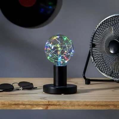 Zdjęcie produktu dla Lampa stołowa metalowa E27 GLANS czarny