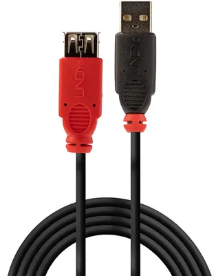 Produktbild von Lindy 42817, 5 m, USB A, USB A, USB 2.0, 0,48 Gbit/s, Schwarz