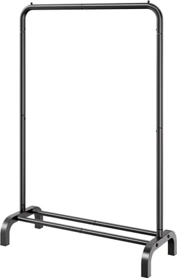 Image de Porte-vêtements, porte-vêtements robuste avec tringle et espace de rangement inférieur, porte-vêtements pour chambre à coucher ou chambre d'amis