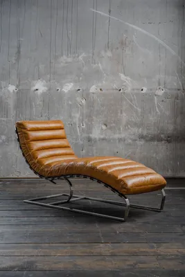 Produktbild von KAWOLA Relaxliege SIRY Polsterliege Leder cognac