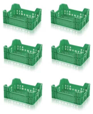 Productafbeelding van 6 x Groentekisten - Voedselveilig - Groene kleur