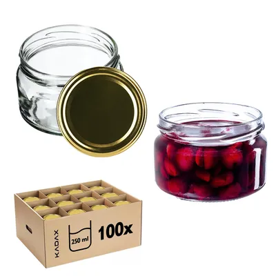 Immagine prodotto di Vasetti KADAX da 250 ml, vasetti per marmellata con coperchio, vasetti ermetici da regalare