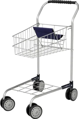 Produktbild von Bayer Design 75001AA Spielzeug Einkaufswagen, mit integriertem Puppensitz, Silber