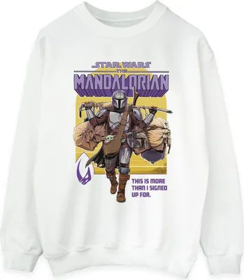 Produktbild von Star Wars - "The Mandalorian More Than I Signed Up For" Sweatshirt für Damen BI39238 (M) (Weiß)