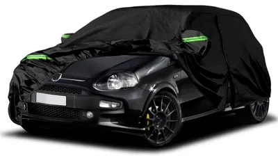 Produktbild von Autoabdeckung Wasserdicht für Fiat Punto 2005-2019, Allwetter Autoplane mit Reißverschlusstür