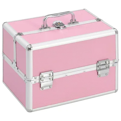 Obrázek produktu pro The Living Store Kosmetický kufřík 22x30x21 cm Pink Aluminium