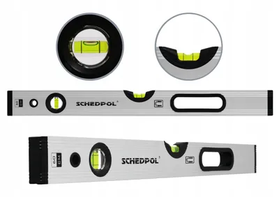 Produktbild von Schedpol Wasserwaage mit Griff 80 cm 2 Libellen