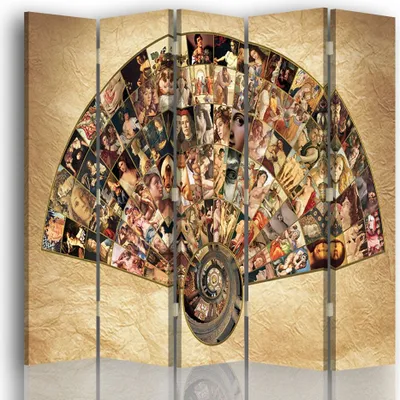 Produktbild von Legendarte - Paravent - Raumteiler Renaissance - Maria Rita Minelli cm. 180x180 (5 Paneele)