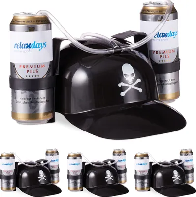Produktbild von relaxdays 4 x Trinkhelm Pirat