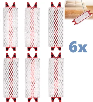 Produktbild von 6x Wischmops Ersatz Wischbezug Geeignet für Vileda Ultramat 2in1