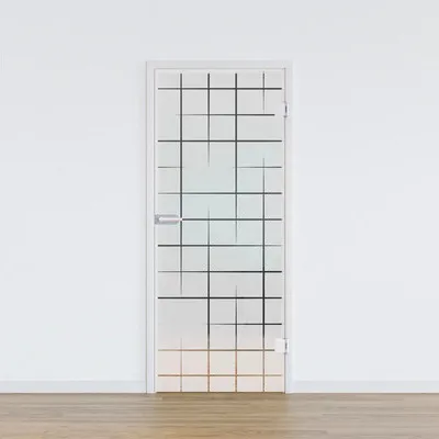 Produktbild von Pertura Glastür Komplettset Glera Mesh 02 959x1972x8 mm Rechts inkl. Beschlag Jonte Studio Business unverschließbar