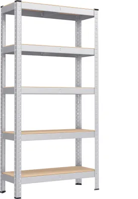Produktbild von SONGMICS Standregal, Bücherregal, Lagerregal, 5 Ablagen, Küchenregal, Regal, 30 x 75 x 150 cm, bis 650 kg belastbar, verstellbare Ablagen GLR030E01