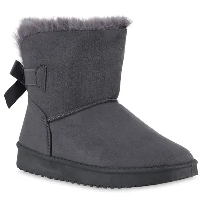 Produktbild von VAN HILL Damen Stiefeletten Schlupfstiefel Warm Gefütterte Winter Boots 902280, Farbe: Grau, Größe: 37