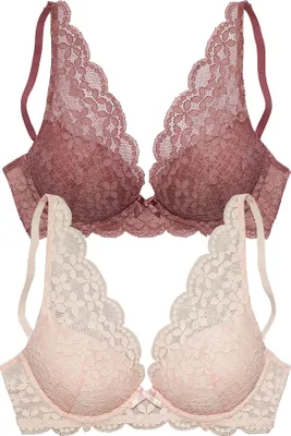 Produktbild von PETITE FLEUR Push-up-BH rosenholz+rosé Größe 85 Cup C