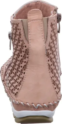 Produktbild von Gemini Damen Stiefelette aus Leder mit Lochmuster und Reißverschluss 382642-01, Größe:42 EU, Farbe:Rosa