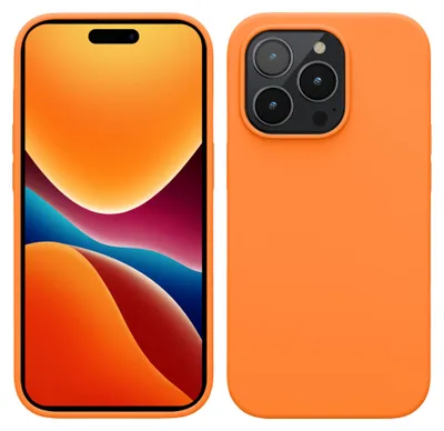 Produktbild von kwmobile Handyhülle für iPhone 14 Pro Hülle, für iPhone 14 Pro Case - Hülle Silikon - kabelloses Laden - Fruity Orange