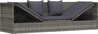 Immagine prodotto di Divano letto da giardino 200x60 cm in poly rattan grigio