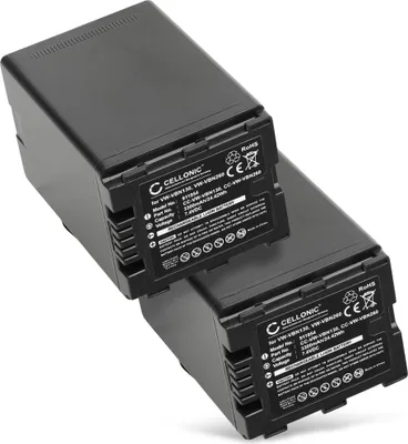 Produktbild von CELLONIC 2x Akku für Kamera Kompatibel mit Panasonic HC-X929, HDC-TM900, HDC-HS900, VW-VBN130 - (3300mAh, 7.4V)