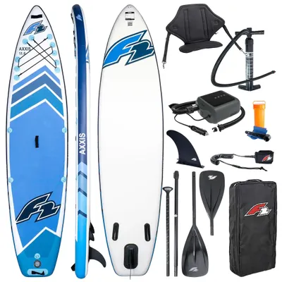 Zdjęcie produktu dla Deska pompowana SUP F2 Axxis 11'6" Light Blue Combo Wiosło 2w1 Siedzisko + ELEKTRYCZNA POMPKA PBG 6 12V