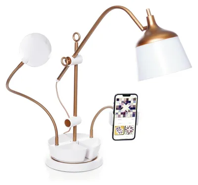 LED-Tageslicht-Tischlampe, flexibler Arm, 6000 K, Weiß