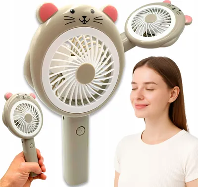 Obrázek produktu pro Mini ventilátor, ruční ventilátor, myš, skládací, bezdrátová myš USB