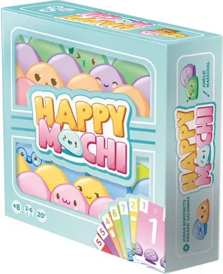 Produktbild von Happy Mochi Kartenspiel, Familienspiel, 2-6 Spieler, Ab 8 Jahren, 20 Min Spielzeit, Praktisches Format