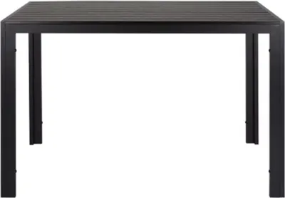 Image de Table de jardin aluminium 110x70x73cm - Noir - Plateau de table WPC - Rectangulaire - Résistant aux intempéries - Outdoor - Pour jardin, terrasse & balcon