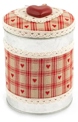 Produktbild von H&H Metalldose, 12 - H 17 cm, rot