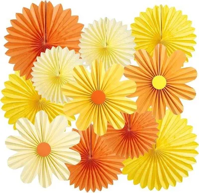 Image de Set de fête de 11 pièces : fanions en papier décoratifs « Fleurs »