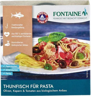 Immagine prodotto di Tonno per pasta - olive, capperi e pomodoro 200g