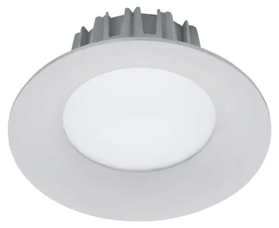 Produktbild von LED-Einbauleuchte IP44 10W 3000K, silber 230V, Abstr.< 110°, 64087