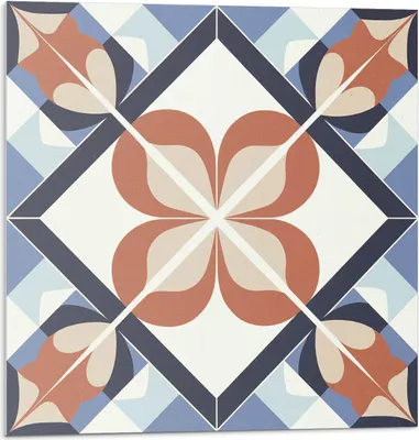 Produktbild von Symmetrisches Blumenmuster – Selbstklebende Fliesen – Wandverkleidung – Wandpaneel – PVC Fliesen – Vinylflisen – PCV Flisen – Selbstklebend – Wanddeko – 9 Stück 30 x 30 cm