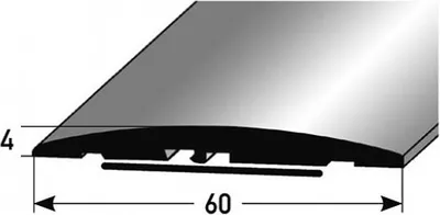 Produktbild von PROVISTON | Übergangsprofil | Aluminium eloxiert | Goldfarbig | Breite 58 mm | Höhe 4 mm | Länge 1000 mm | Selbstklebend | Übergangsschiene | Übergangsleiste | Bodenprofil | Abdeckleiste | 1 Stück