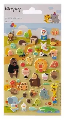 Productafbeelding van Opstaande, decoratieve stickers met dierenmotieven, merk: Kleyky