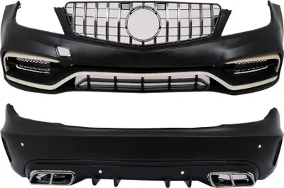 Produktbild von Bodykit für Mercedes C W204 07-15 Umbau auf W205 C63 Design Stoßstange Endrohre.