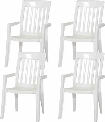 Produktbild von Palma SET 4 x Stapelsessel weiß bestehend aus 4 x 447949