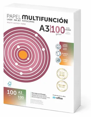Produktbild von A3 Papier 100g 100 Blatt, Multifunktionspapier für Laser- und Tintenstrahldrucke