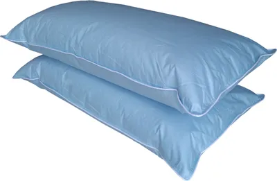 Produktbild von Kopfkissen Set Kuschelzeit 40x80 cm in blau - mit je 500 Gramm Füllung aus 100% Federn