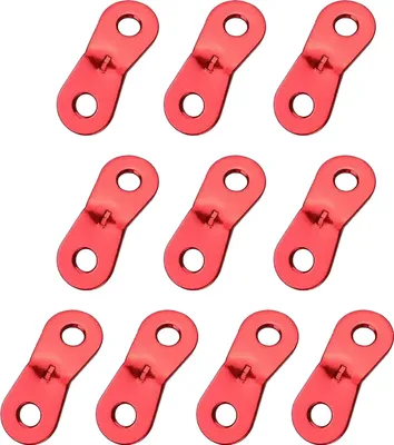 Produktbild von 10 Stück Windseilversteller, hohe Härte, 2-Port-Einzelloch, universeller Spannverschluss, Abspannhalter, Aluminiumlegierung, Campingzeltspanner, Windseilschnallen, Campingzubehör