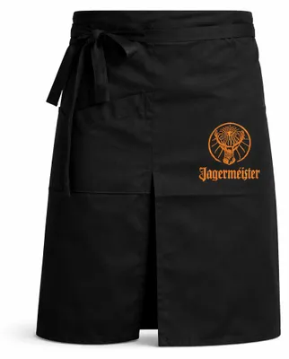 Produktbild von Jägermeister Kellnerschürze Schwarz - Barschürze mit Frontschlitz & Tasche - ca. 48 x 70 cm - Gastronomie Qualität