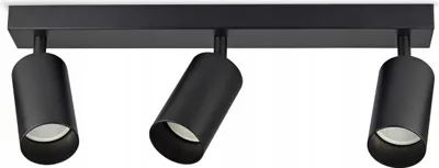 Produktbild von Luxolar - Led Deckenleuchte aus Metal Schwenkbar 3 flammig - Hängelampe schwarz GU10 15W - Deckenlampe wohnzimmer, Schwarz Metal