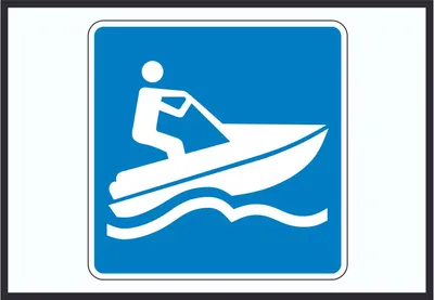 Produktbild von Jetski fahren erlaubt Symbol A0 Rückseite selbstklebend