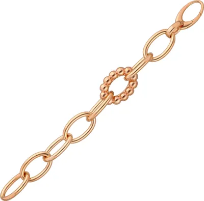 Produktbild von 16,5mm Phantasie-Armband Kettenglieder mit Kügelchen 585 Gold Rotgold 20cm