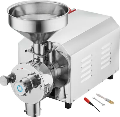 Obrázek produktu pro SucceBuy mlýnek na sójové boby, komerční mlýnek, 2200 W, mlýnek na kukuřici, 50 kg/h, nerezová ocel, na pepř, sójové boby, arašídy, kukuřičná zrna, mletí mouky
