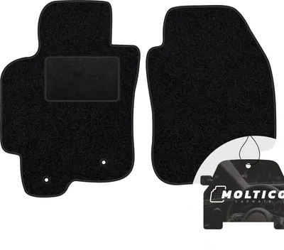 Produktbild von moto-MOLTICO Vorne Fußmatten Auto Velours Autoteppiche Schwarz Automatten Set 2-teilig passend für Jaguar X -type 2001-2009