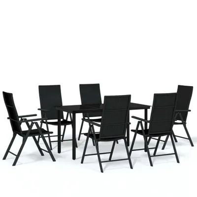 Produktbild von 7-tlg. Garten-Essgruppe Schwarz