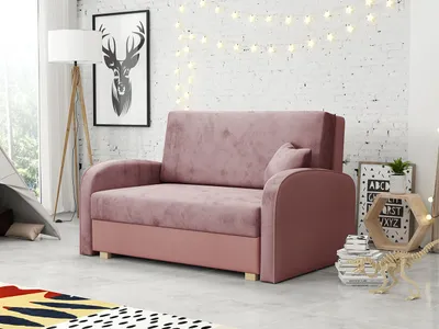 Obrázek produktu pro Rozkládací pohovka s úložným prostorem BELA SOFT 2 - růžová